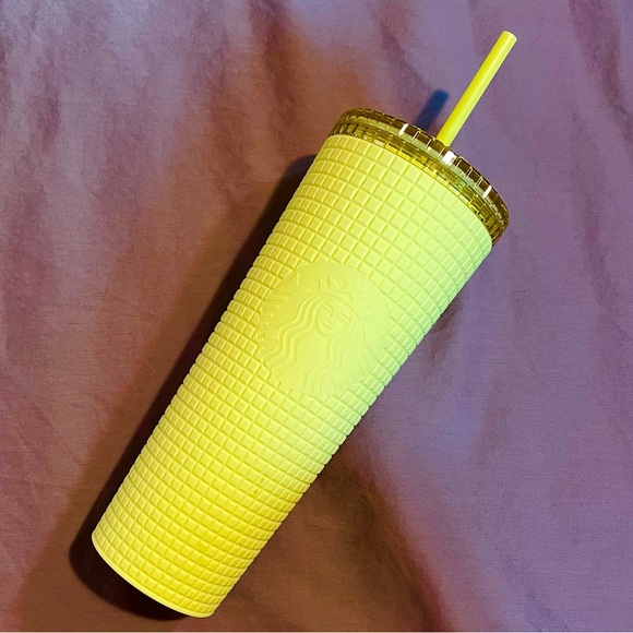 NWT• Electric Green Starbucks double-walled cold cup with straw - Picture 1 of 4